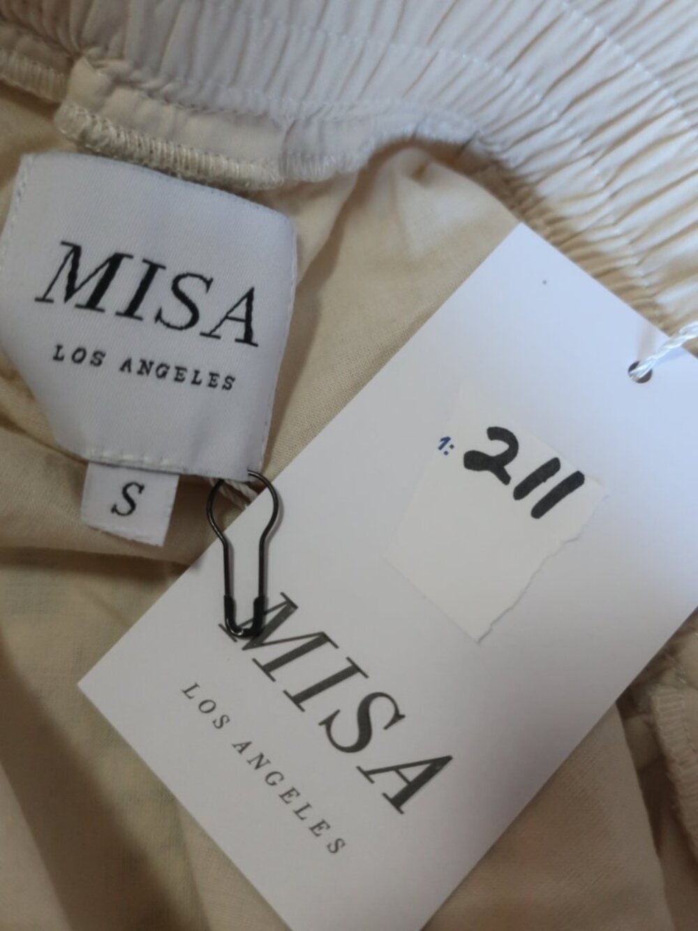 NWT Womens Misa Los Angeles Cream (Item- 211) Crochet  Pull-On Terra Pant S - Picture 15 of 15